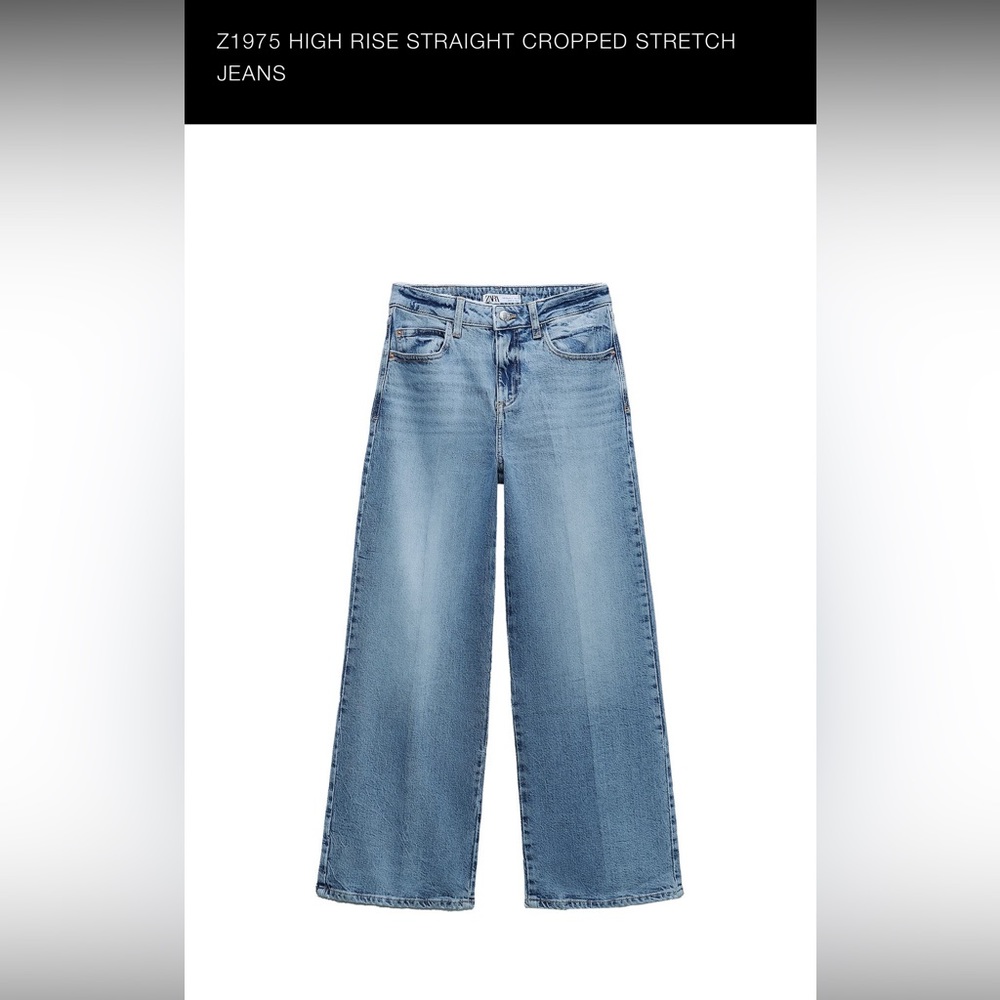 Zara - High Raise Straight Cropped Jeans- Size US 2 - VGUC